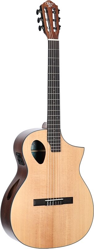 Michael Kelly Forte Port Nylon Classical Acoustic-Electric Guitar, Natural, Body Left Front