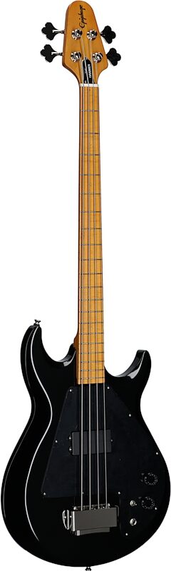 Epiphone Grabber Electric Bass (with Gig Bag), Ebony, Body Left Front