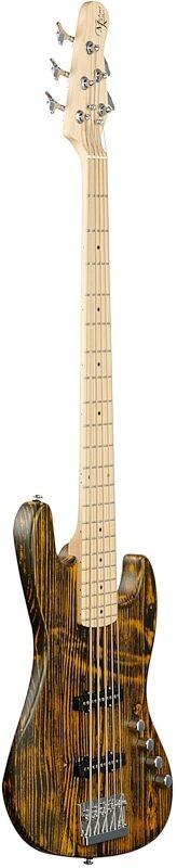 Michael Kelly Element 5OP Electric Bass Guitar, Trans Yellow, Body Left Front