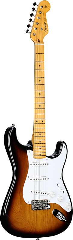 Fender 70th Anniversary American Vintage II 1954 Stratocaster Electric Guitar (with Case), 2-Color Sunburst, Body Left Front