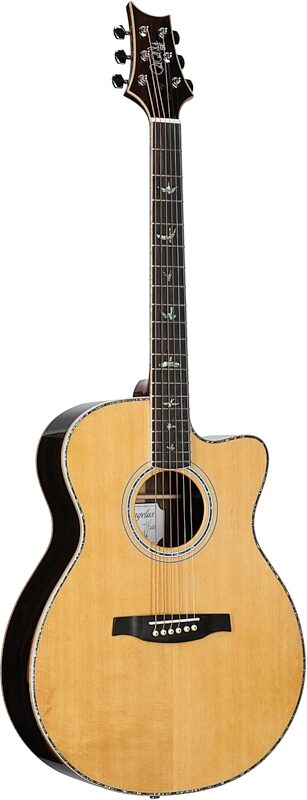 PRS Paul Reed Smith SE A60E Angeles Acoustic-Electric Guitar (with Case), Natural, Body Left Front