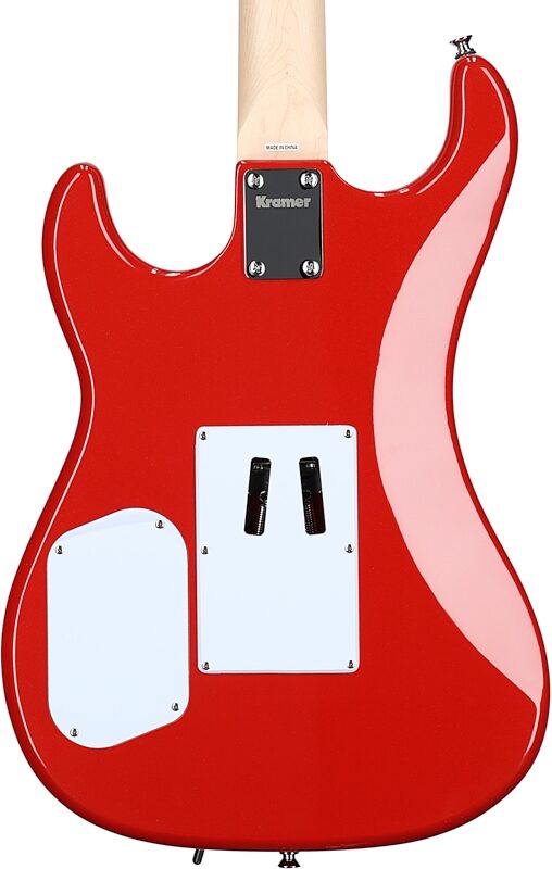 Kramer Pacer Classic Floyd Rose Electric Guitar, Special Scarlett Red, Body Left Front