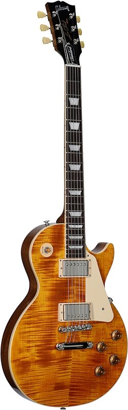 Gibson Les Paul Standard 50s Custom Color Electric Guitar, Figured Top (with Case), Honey Amber, Scratch and Dent, Body Left Front