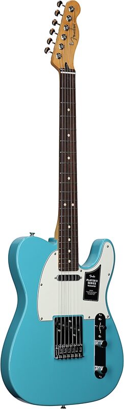 Fender Player II Telecaster Electric Guitar, with Rosewood Fingerboard, Aquatone Blue, Body Left Front