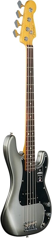 Fender American Pro II Precision Electric Bass, Rosewood Fingerboard (with Case), Mercury, Body Left Front