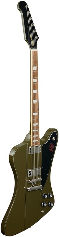 Epiphone Exclusive Firebird Electric Guitar, Olive Drab Green, Body Left Front