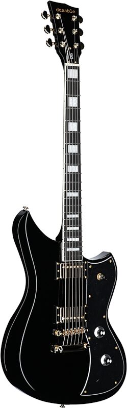 Dunable DE Yeti Electric Guitar (with Gig Bag), Gloss Black, Body Left Front