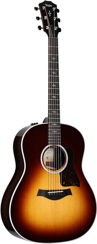 Taylor 417e-R Grand Pacific Acoustic-Electric Guitar (with Case), Tobacco Sunburst, Body Left Front