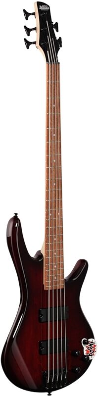 Ibanez GSR205 Electric Bass, 5-String, Charcoal Brown, Body Left Front