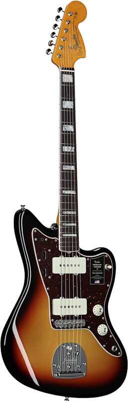 Fender American Vintage II 1966 Jazzmaster Electric Guitar, Rosewood Fingerboard (with Case), 3-Color Sunburst, Body Left Front