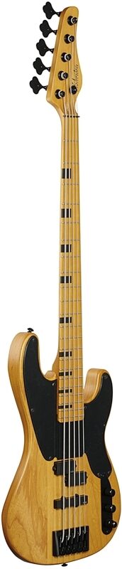 Schecter Model-T Session 5 Electric Bass, Natural Satin, Body Left Front