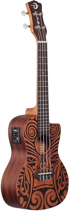 Luna Tribal Mahogany Concert Acoustic-Electric Ukulele (with Preamp), New, Body Left Front