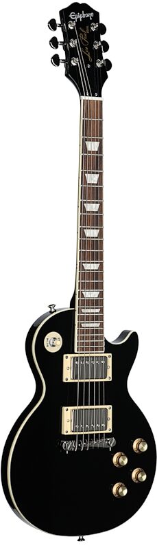 Epiphone Power Player Les Paul Electric Guitar (with Gig Bag), Dark Matter Ebony, Blemished, Body Left Front