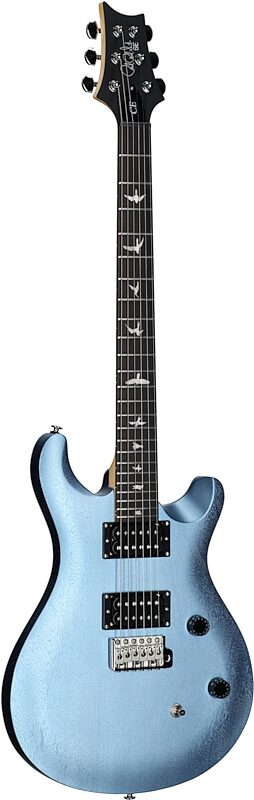 PRS Paul Reed Smith SE CE24 Standard Satin Electric Guitar (with Gig Bag), Ice Blue Metallic, Body Left Front