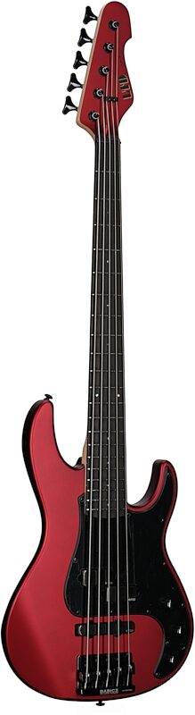 ESP LTD AP-5 Electric Bass, 5-String, Candy Apple Red Satin, Body Left Front