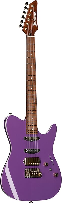 Ibanez LB1 Lari Basilio Electric Guitar (with Case), Violet, Body Left Front