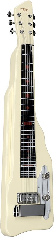 Gretsch G5700 Electromatic Lap Steel Guitar, Vintage White, Body Left Front