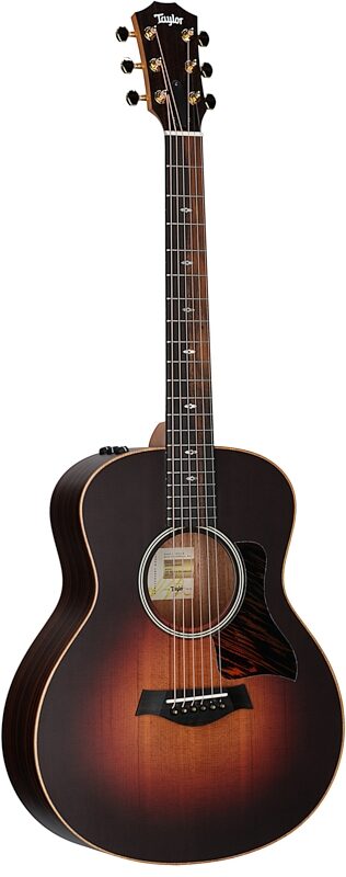 Taylor 50th Anniversary GS Mini-e Rosewood SB LTD Acoustic-Electric Guitar (with Gig Bag), Rosewood Sunburst, Body Left Front