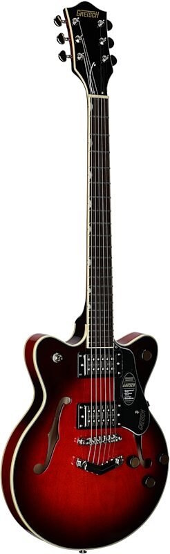 Gretsch G2655 Streamliner CB Junior Electric Guitar, Claret Burst, Body Left Front