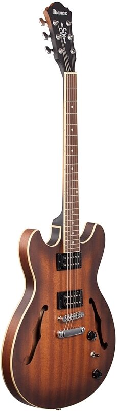 Ibanez AS53 Artcore Semi-Hollowbody Electric Guitar, Tobacco Flat, Blemished, Body Left Front