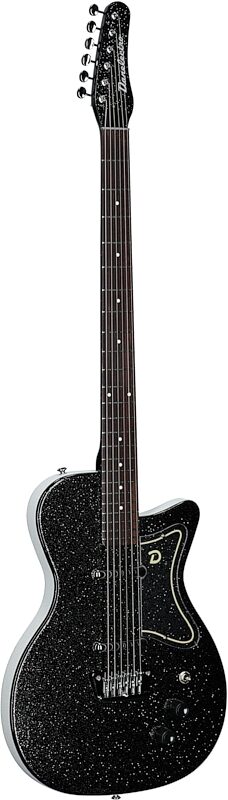 Danelectro '56 Baritone Electric Guitar, Black Metalflake, Body Left Front