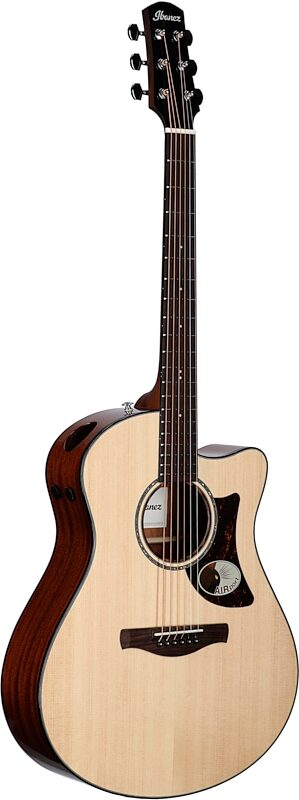 Ibanez AAM300CE Advanced Acoustic-Electric Guitar, Natural High Gloss, Body Left Front