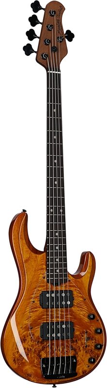 Sterling by Music Man StingRay Ray35HH Electric Bass (with Gig Bag), Amber Poplar, Body Left Front