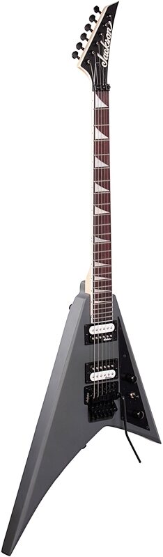 Jackson JS Series Rhoads JS32 Electric Guitar, Amaranth Fingerboard, Satin Gray, Body Left Front