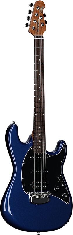 Ernie Ball Music Man Cutlass RS HSS Electric Guitar (with Case), Lakeside Blue, Body Left Front