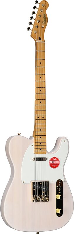 Squier Classic Vibe '50s Telecaster Electric Guitar, White Blonde, Body Left Front
