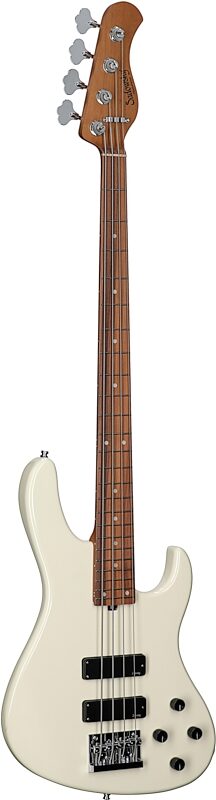 Sadowsky MetroExpress MS4 Modern Electric Bass, Morado Fingerboard (with Gig Bag), White, Body Left Front
