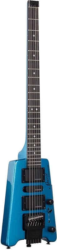 Steinberger Spirit GT Pro Deluxe Electric Guitar (with Bag), Frost Blue, Body Left Front