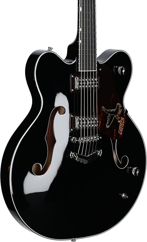 Gretsch G6136RF Richard Fortus Signature Falcon Electric Guitar (with Case), Falcon Black, Body Left Front