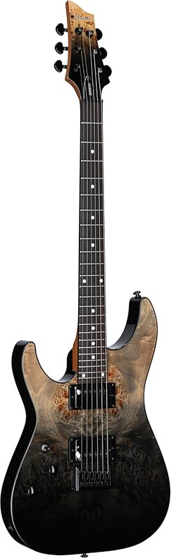 Schecter C-1 Standard Electric Guitar, Left-Handed, Black Fade Burst, Body Left Front