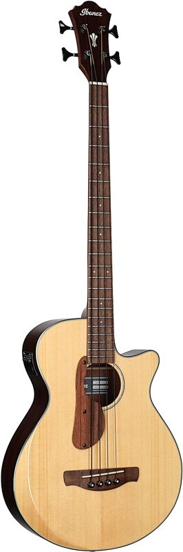 Ibanez AEGB30E Acoustic-Electric Bass, Natural High Gloss, Body Left Front