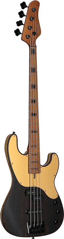Schecter Model-T 4 Exotic Electric Bass, Ziricote, Body Left Front