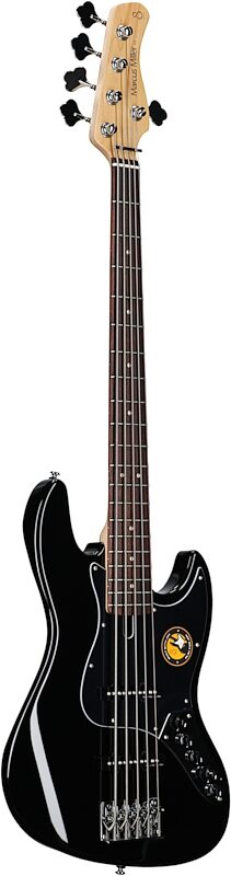 Sire Marcus Miller V3 Electric Bass, 5-String, Black, Body Left Front
