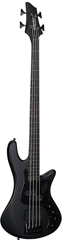Schecter Stiletto Stealth-4 Pro EX Electric Bass, Satin Black, Body Left Front