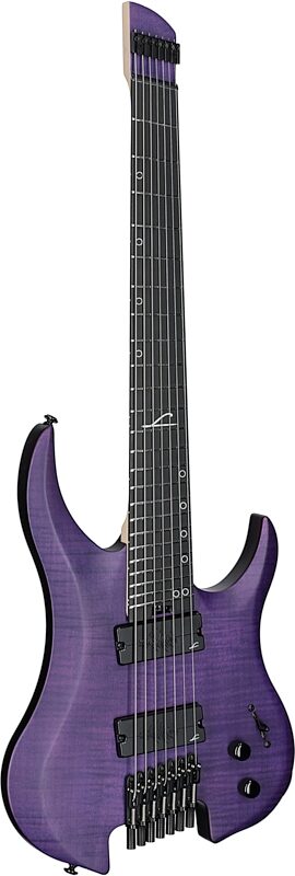 Legator Ghost 7 Super Shred Electric Guitar, Purple Flame, Open Box (Very Good), Body Left Front