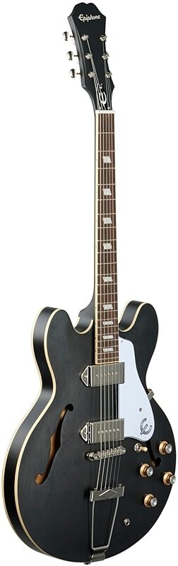 Epiphone Casino Worn Hollowbody Electric Guitar, Worn Ebony, Blemished, Body Left Front