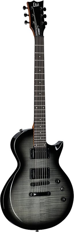 ESP LTD EC-200DX FM Electric Guitar, Charcoal Burst, Body Left Front