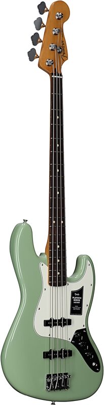 Fender Player II Jazz Electric Bass, with Rosewood Fingerboard, Birch Green, Body Left Front