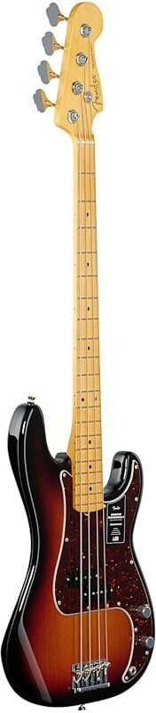 Fender American Pro II Precision Electric Bass, Maple Fingerboard (with Case), 3-Color Sunburst, Body Left Front