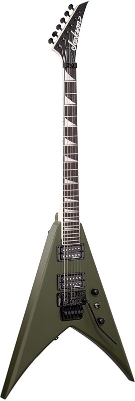 Jackson JS Series King V JS32 Electric Guitar, Amaranth Fingerboard, Matte Army Drab, Body Left Front