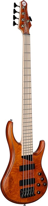 MTD Kingston Z5MP Electric Bass, 5-String (with Maple Fingerboard), Satin Amber, Body Left Front