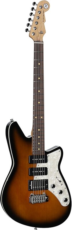 Reverend Six Gun HPP Electric Guitar, Coffee Burst, Body Left Front