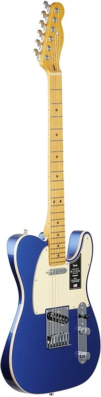 Fender American Ultra Telecaster Electric Guitar, Maple Fingerboard (with Case), Cobra Blue, Body Left Front