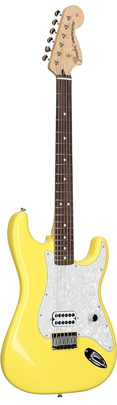 Fender Limited Edition Tom DeLonge Stratocaster (with Gig Bag), Graffiti Yellow, USED, Blemished, Body Left Front
