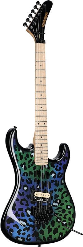 Kramer Baretta Custom Graphics Electric Guitar (with EVH D-Tuna and Gig Bag), Feral Cat, Custom Graphics, Body Left Front