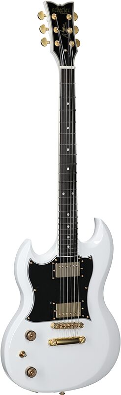 Schecter Zacky Vengeance H6LLYW66D Electric Guitar, Left-Handed, Gloss White, Body Left Front